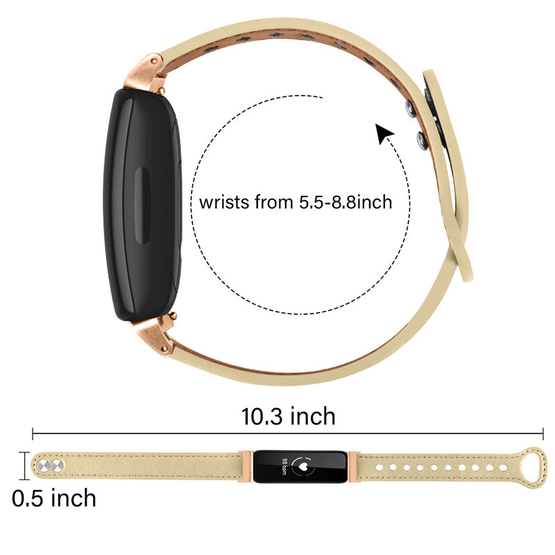 For Fitbit Inspire Inspire HR Inspire 2 Ace 2 Double Snap Button Watch Strap Genuine Cowhide Leather Wrist Band Rose Gold Connector For Fitbit Inspire Inspire HR Inspire 2 Ace 2 Double Snap Button Watch Strap Genuine Cowhide Leather Wrist Band Rose Gold Connector